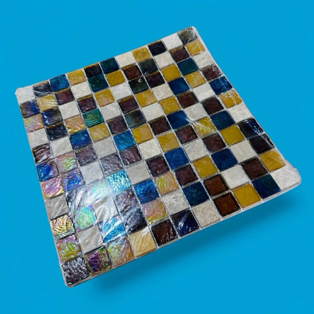 Jeffrey Court Mosaic Tile 12x12 Iridescent Glass Sheet DIY Backsplash Craft Arts